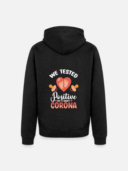 Pregnant offspring - Unisex Premium Organic Zip Hoodie - black