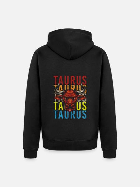 Zodiac Constellation Month of birth - Unisex Premium Organic Zip Hoodie - black