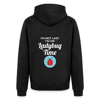 Ladybugs Insect Collector Entomology Entomologist - Unisex Premium Organic Zip Hoodie - black - Back - Nico (187cm)