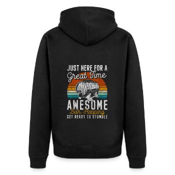 Party Celebrations Girls' Night Out Squad - Unisex Premium Organic Zip Hoodie - black - Back - Nico (187cm)