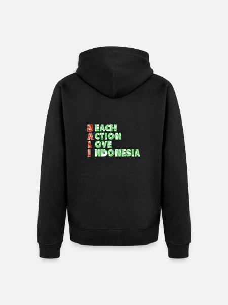 Bali - Indonesia - Unisex Premium Organic Zip Hoodie - black