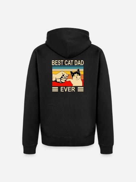 Bedste Kat Far Nogensinde Bedste Katte Far Killing - Premium økologisk unisex-hættejakke - sort