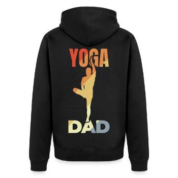 Père Yoga - Veste à capuche bio Premium Unisexe - noir - Dos - Nico (187cm)