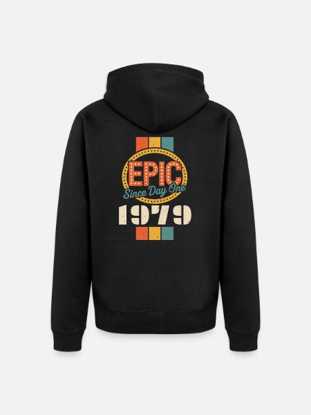 Legendary since 1979 - Unisex Premium Organic Zip Hoodie - black