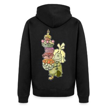 Mael - l’insert à gâteau ! / - Veste à capuche bio Premium Unisexe - noir - Dos - Nico (187cm)