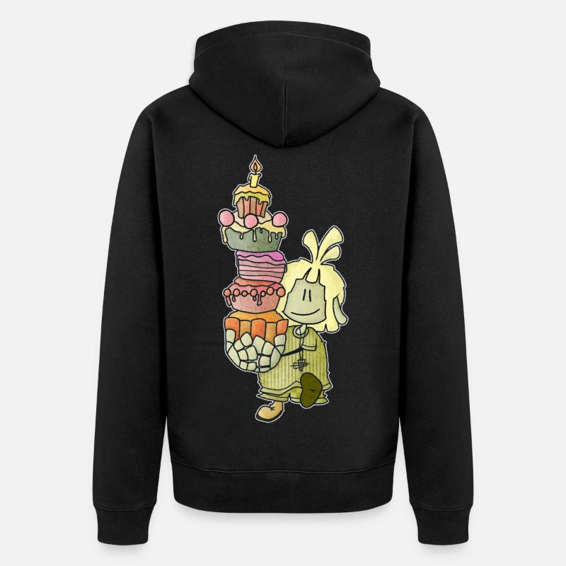 Mael - der Kuchen-Einsatz! / - Unisex Premium Bio Zip Hoodie - Schwarz