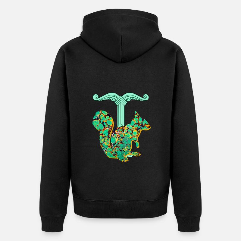 eichhörnchen ratatösk e 269 - Unisex Premium Bio Zip Hoodie - Schwarz