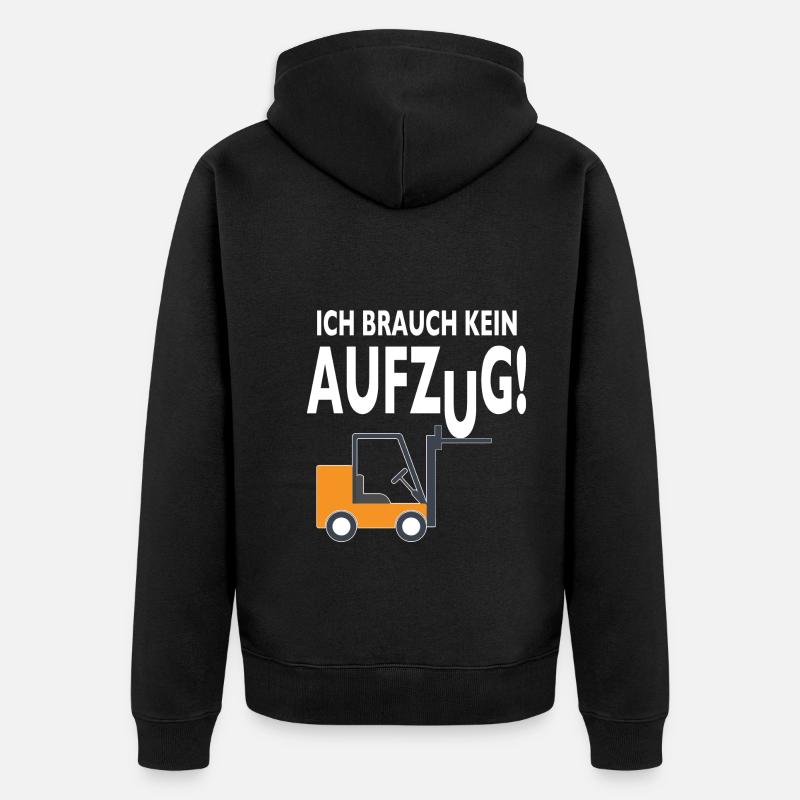 Staplerfahrer Lagerist Gabelstaplerfahrer Stapler - Unisex Premium Bio Zip Hoodie - Schwarz