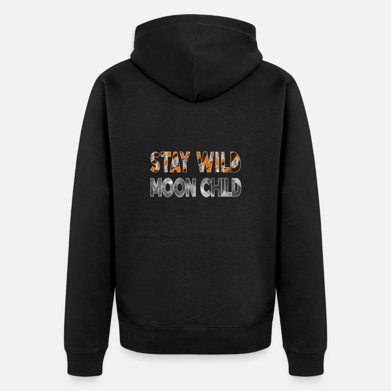 Restez sauvage Moonchild - Veste à capuche bio Premium Unisexe - noir