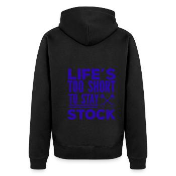 Car Vintage Racing Car Lovers Car Veterans - Unisex Premium Organic Zip Hoodie - black - Back - Nico (187cm)