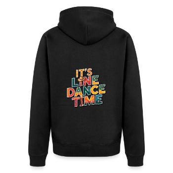 Line Dance Time Line Dancing Time to dance - Unisex Premium Organic Zip Hoodie - black - Back - Nico (187cm)