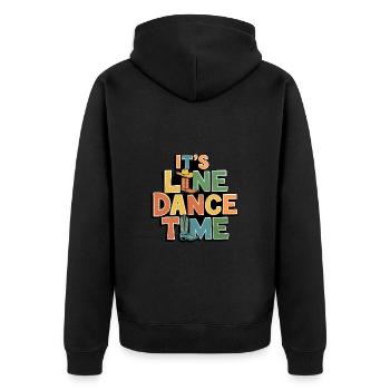Danse en ligne Time Line Dancing ma passion - Veste à capuche bio Premium Unisexe - noir - Dos - Nico (187cm)
