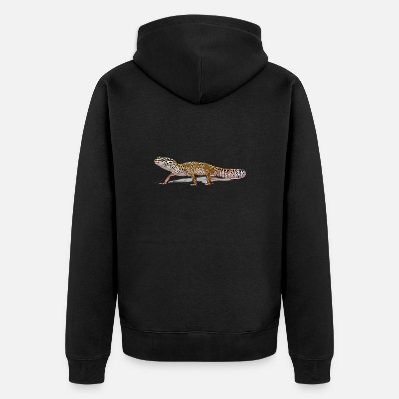 Gecko léopard - Veste à capuche bio Premium Unisexe - noir
