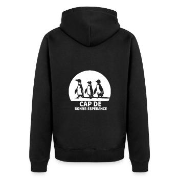 Cap de bonne espérance Afrique du sud - Veste à capuche bio Premium Unisexe - noir - Dos - Nico (187cm)
