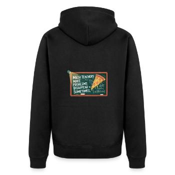 Professeur de mathématiques drôle Conception Pizza et résolution de problèmes - Veste à capuche bio Premium Unisexe - noir - Dos - Nico (187cm)