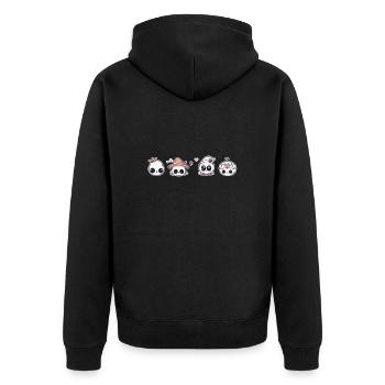 Süß - Unisex Premium Bio Zip Hoodie - Schwarz - Hinten - Nico (187cm)