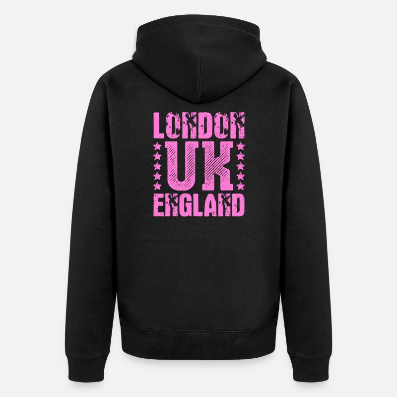 Londres - Veste à capuche bio Premium Unisexe - noir