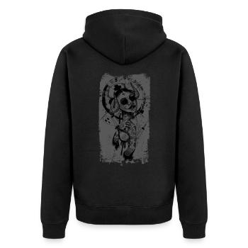Creepy Nurse Version 2 - Unisex Premium Organic Zip Hoodie - black - Back - Nico (187cm)