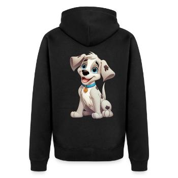 Dog Doggy Dog Lover Animal Cartoon Comic - Veste à capuche bio Premium Unisexe - noir - Dos - Nico (187cm)