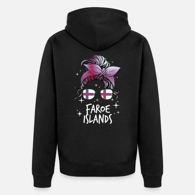 Îles Féroé - Veste à capuche bio Premium Unisexe - noir