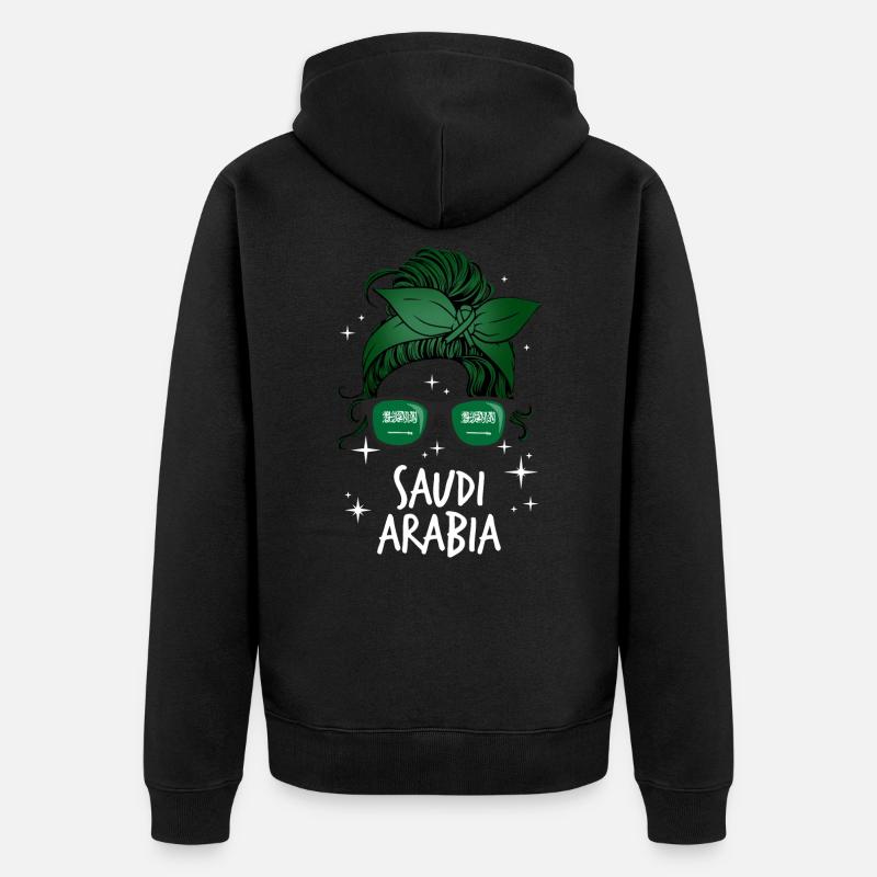 Arabie Saoudite - Veste à capuche bio Premium Unisexe - noir
