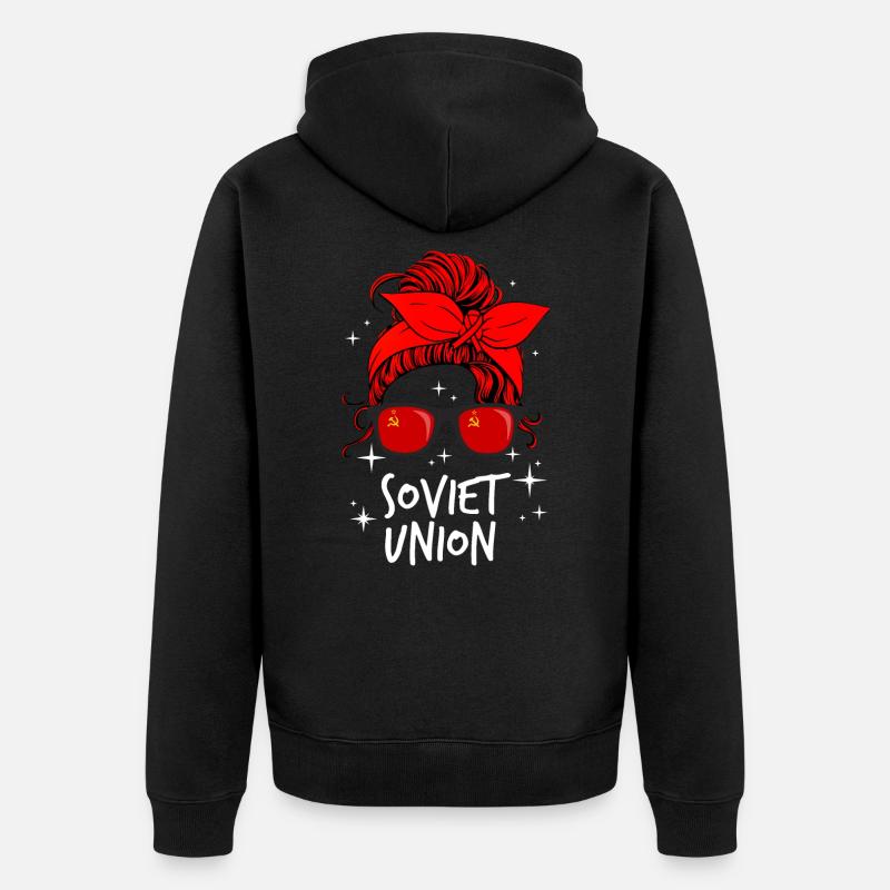 Union soviétique - Veste à capuche bio Premium Unisexe - noir