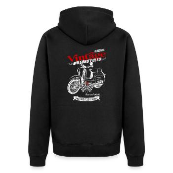 Simson Schwalbe RDA Cyclomoteur - Veste à capuche bio Premium Unisexe - noir - Dos - Nico (187cm)