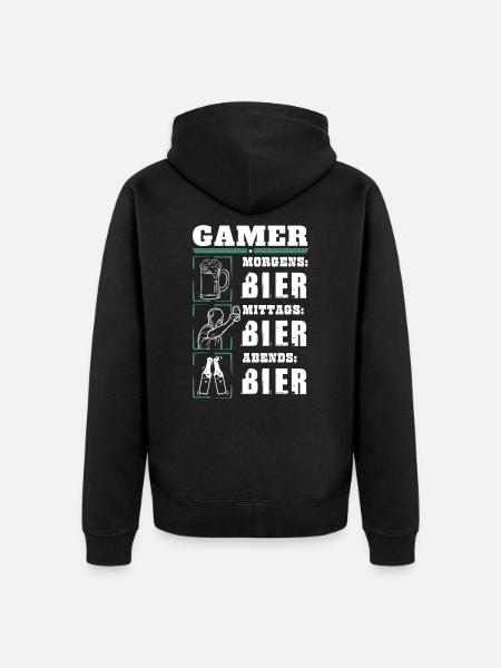 Mon quotidien de gamer - Veste à capuche bio Premium Unisexe - noir