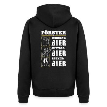 Mon quotidien de forestier - Veste à capuche bio Premium Unisexe - noir - Dos - Nico (187cm)