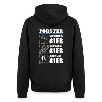 Mon quotidien de forestier - Veste à capuche bio Premium Unisexe - noir - Dos - Nico (187cm)