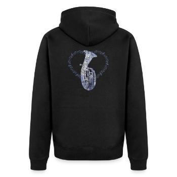 cor ténor e 44 - Veste à capuche bio Premium Unisexe - noir - Dos - Nico (187cm)