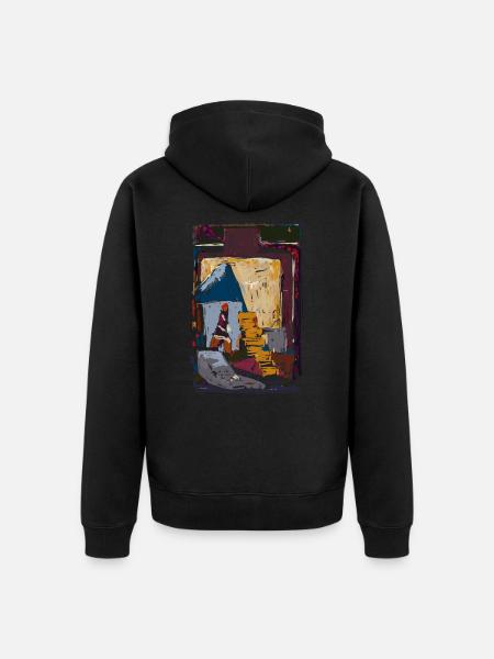 Art Impressionism - Unisex Premium Organic Zip Hoodie - black