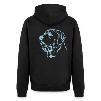 tosainuken01 - Veste à capuche bio Premium Unisexe - noir - Dos - Nico (187cm)