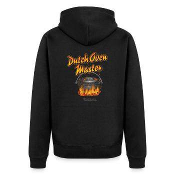 Dutch Oven Master - Unisex Premium Organic Zip Hoodie - black - Back - Nico (187cm)
