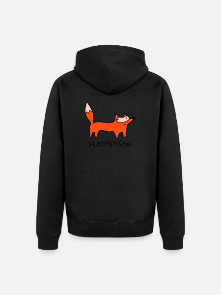 Fuxtastisch - Unisex Premium Bio Zip Hoodie - Schwarz
