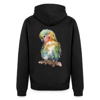Perroquet - Veste à capuche bio Premium Unisexe - noir - Dos - Nico (187cm)