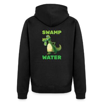 Alligator - Unisex Premium Organic Zip Hoodie - black - Back - Nico (187cm)