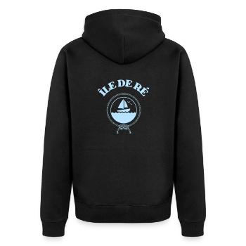 ile de ré bateau charente maritime - Veste à capuche bio Premium Unisexe - noir - Dos - Nico (187cm)