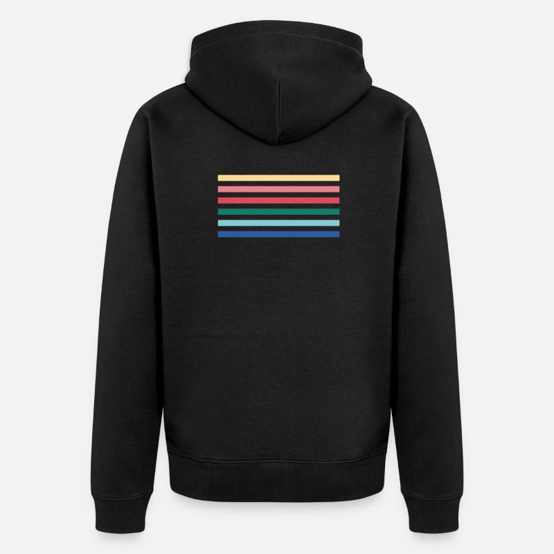Rainbow - Unisex Premium Bio Zip Hoodie - Schwarz