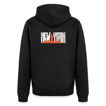 New York - Veste à capuche bio Premium Unisexe - noir - Dos - Nico (187cm)