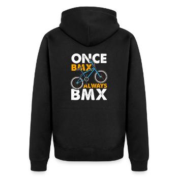 BMX Accessoires de vélo BMX Rider Rampe BMX descente - Veste à capuche bio Premium Unisexe - noir - Dos - Nico (187cm)