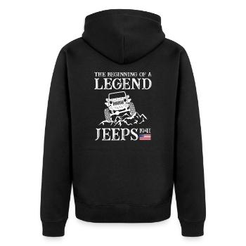 Jeeps Légende - Veste à capuche bio Premium Unisexe - noir - Dos - Nico (187cm)