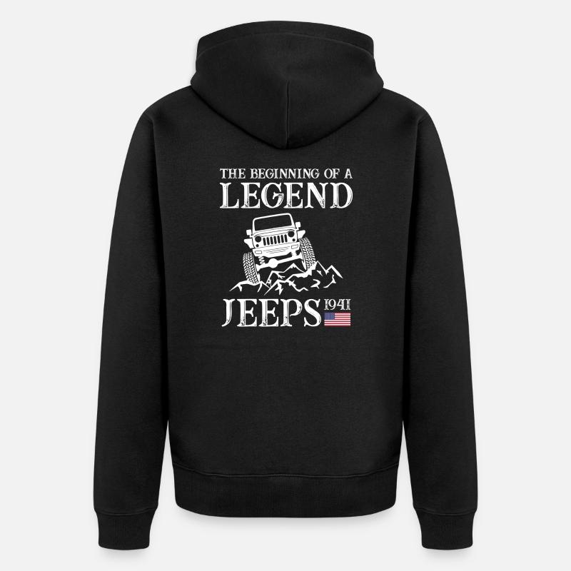 Jeeps Légende - Veste à capuche bio Premium Unisexe - noir