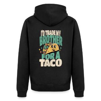 Taco - Veste à capuche bio Premium Unisexe - noir - Dos - Nico (187cm)