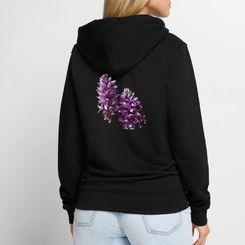 L'orchidée est une orchidée native Veste à capuche bio Premium Unisexe