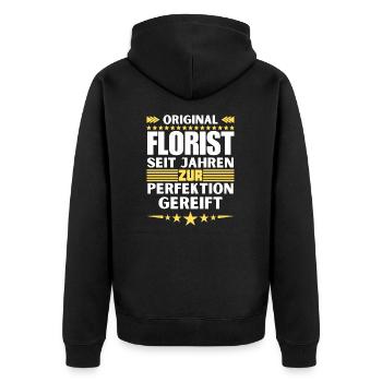 Fleuriste mûri à la perfection - Veste à capuche bio Premium Unisexe - noir - Dos - Nico (187cm)