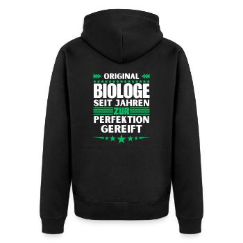 Biologiste mûri à la perfection - Veste à capuche bio Premium Unisexe - noir - Dos - Nico (187cm)