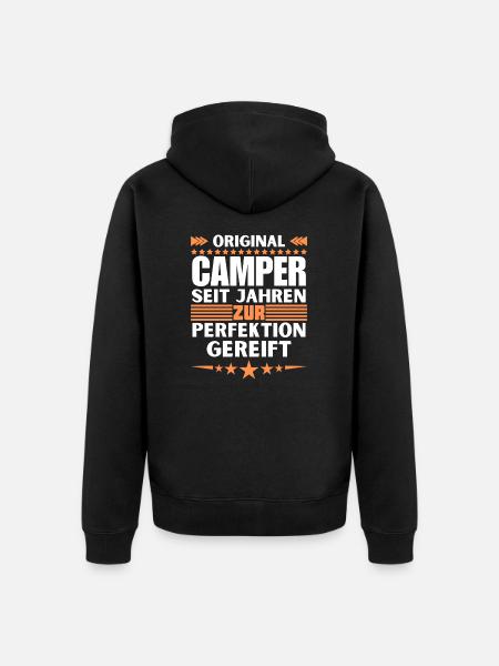 Camper matured to perfection - Unisex Premium Organic Zip Hoodie - black