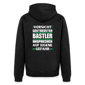 Ne parlez pas à des amateurs stressés ! - Veste à capuche bio Premium Unisexe - noir - Dos - Nico (187cm)