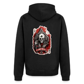 As de pique - Veste à capuche bio Premium Unisexe - noir - Dos - Nico (187cm)
